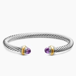 David Yurman Amethyst Cable Classic Cuff Bracelet